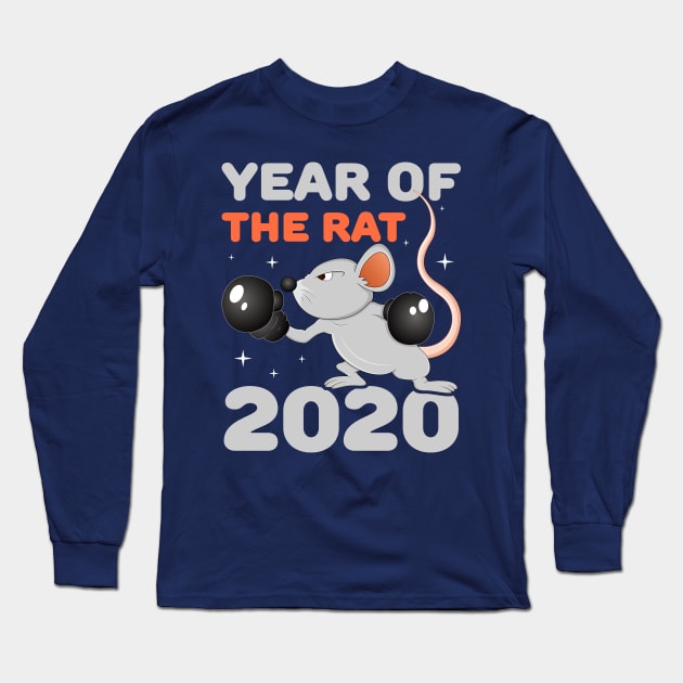 Year Of The Rat Long Sleeve T-Shirt by Trapezoid